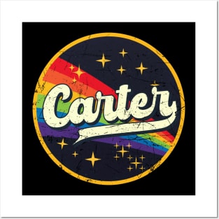 Carter // Rainbow In Space Vintage Grunge-Style Posters and Art